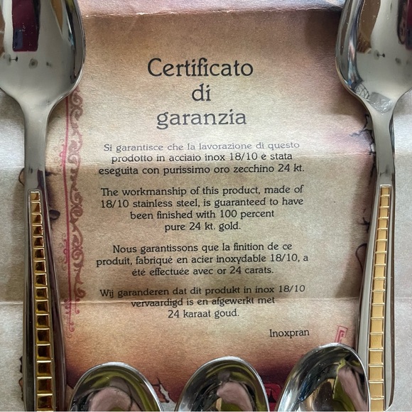 Inoxpran set of 6 demitasse spoons made in Italy - Picture 4 of 6